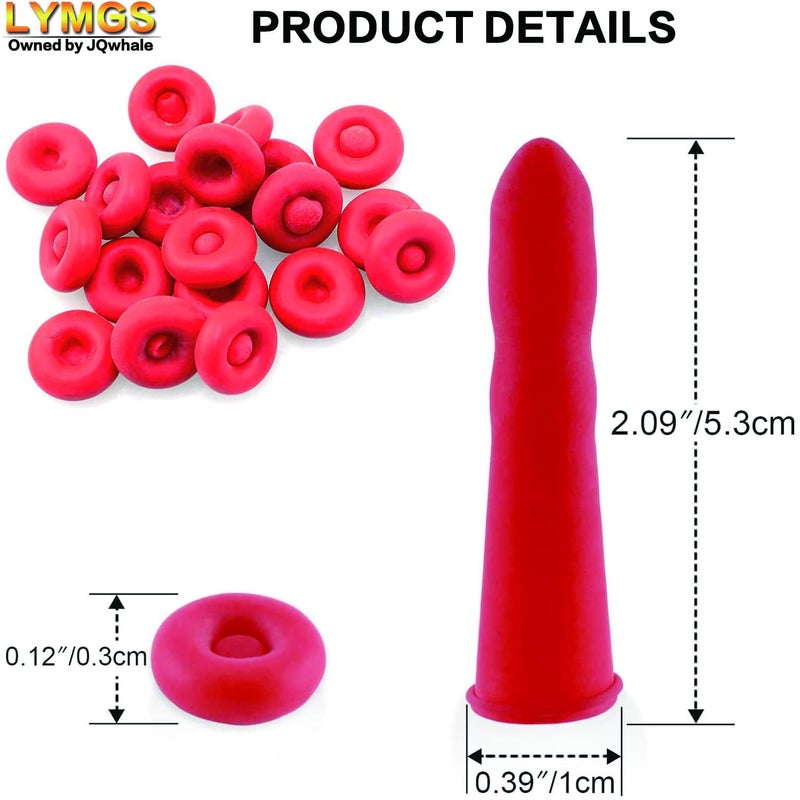 LYMGS Universal Fit Caulk Tube Latex Sealing Caps, Caulk Saver Cover Sealer for Sealing and Preserving Open Caulking Tube, Red 10 Pack - Image 2